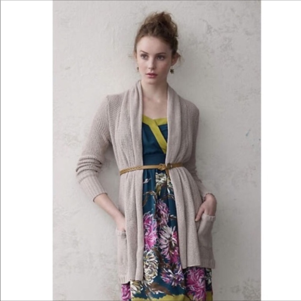 Anthropologie green silk dress